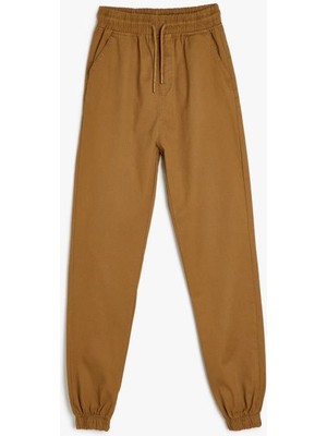 Koton Erkek Çocuk Beli Bağlamalı Cep Detaylı Pamuklu Jogger Pantolon