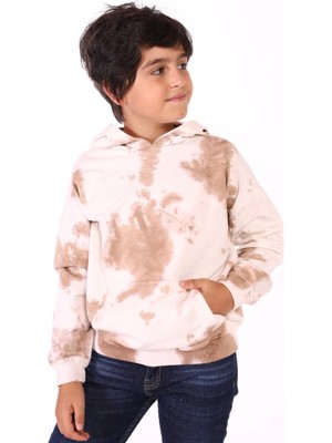 Toontoy Erkek Çocuk Kapüşonlu Bastik Desenli Sweatshirt