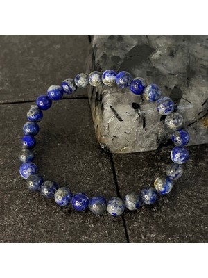 Yıldız Doğal Taş Sertifikalı Lapis Lazuli 6 mm Doğal Taş Bileklik