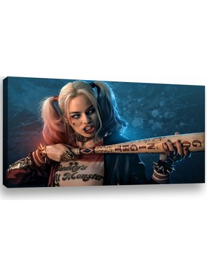 Reklam Ofisi Harley Quinn Modern Art, Dekoratif Premium Kanvas Tablo