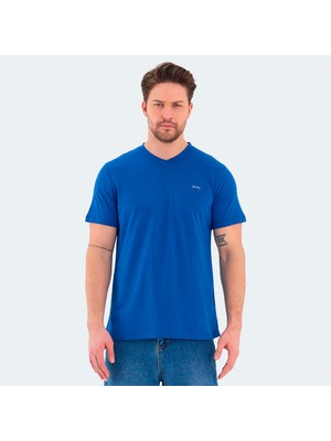 Slazenger RIVALDO Erkek Tişört Saks Mavi