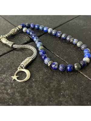 Sertifikalı Lapis Lazuli 6mm 33LÜK Doğal Taş Tesbih