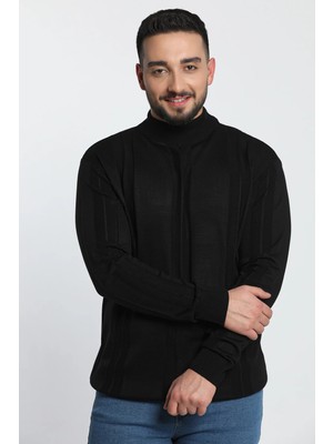 Mishar İtalia Desenli Yarım Balıkçı Yaka Erkek Triko Kazak