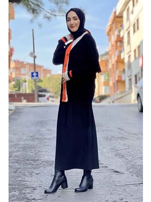 Moda Çizgi Triko Hırka