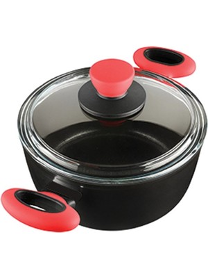 Leggno Clr2828Dt24Rd  Colorgy Tıtanıum Tencere Kırmızı 24Cm