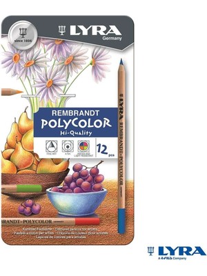 LYRA Rembrandt Polycolor 12'li Kuru Boya-1