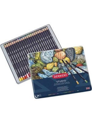 Derwent Studio Kuru Boya Kalemi 24'lü Set Renkli Detaylı Çizimler İçin İdeal Kalemler