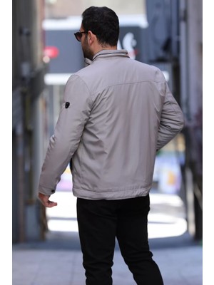 Mishar İtalia Erkek Dik Yaka Içi Peluş Fermuarlı Mevsimlik Mont