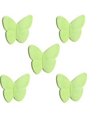 Nzb Plastik Kulp Yeşil Mobilya Çoçuk Odası Kız Erkek Dolap Kapak Kulpu Dekoratif Çekmece Kulbu 5 Adet