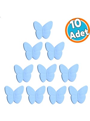 Nzb Plastik Kulp Mavi Mobilya Çoçuk Odası Kız Erkek Dolap Kapak Kulpu Dekoratif Çekmece Kulbu 10 Adet