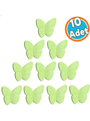 Nzb Plastik Kulp Yeşil Mobilya Çoçuk Odası Kız Erkek Dolap Kapak Kulpu Dekoratif Çekmece Kulbu 10 Adet