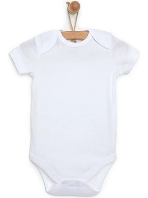 Hellobaby Beyaz Body Kısa Kol Unisex