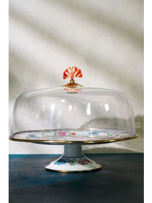 Miss Betty Piraye Emaye 30 cm Ayaklı Kek Fanusu