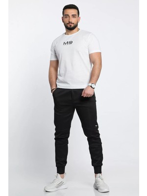 Mishar İtalia Bel ve Paça Lastikli Baskı Detaylı Erkek Cepli Scuba Eşofman Altı