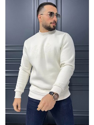 Mishar İtalia Erkek Ön Baskılı Şardonlu Üç Iplik Sweatshirt