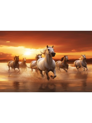 Aden Atlar Kanvas Tablo