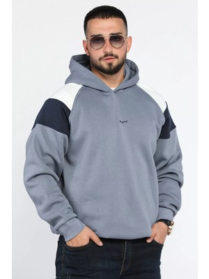 Mishar İtalia Kapüşonlu Üç Iplik Şardonlu Erkek Sweatshirt