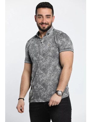 Mishar İtalia Desenli Polo Yaka Erkek Tişört