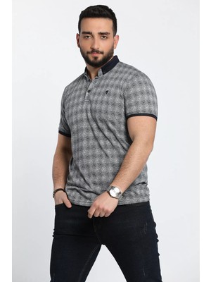 Mishar İtalia Erkek Çiçek Desenli Likralı Polo Yaka Tişört