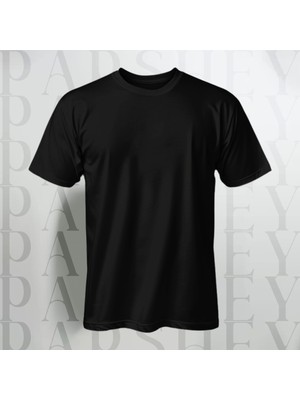 Parshey Oversize Siyah Baskısız T-Shirt