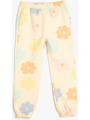 Koton Pamuklu Çiçek Desenli Pamuklu Jogger Eşofman Altı