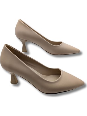 Çiğdem Kundura Celestoria Kadın Stiletto Ayakkabı - Celestoria - Vizon - 40