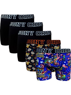 Jony Cris Erkek Boxer 5’li Paket Erkek kilot Erkek Don İç giyim