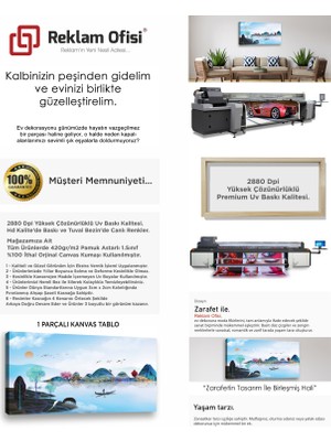 Reklam Ofisi Soyut Doğa Manzaralı Premium Kanvas Tablo