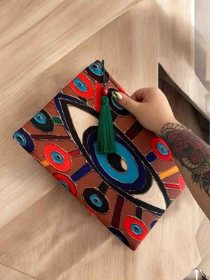 Pirene Arts Nazar 2 Clutch, Portföy, El Çantası