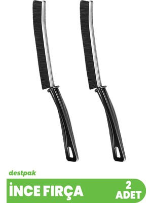 Destpak 2 Adet Multi Ince Fırça - Derz Fırçası - Çok Amaçlı Fırça - Dip Köşe Fırçası