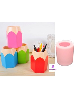 Morlalem Kalemlik Kalem Saksı Silikon Kalıp K-853