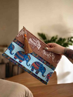 Pirene Arts Elephant Clutch, Portföy, El Çantası