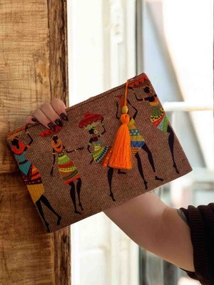 Pirene Arts Afrıcan 2 Clutch, Portföy, El Çantası