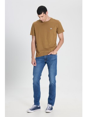 Lee Luke Slim Fit Dar Kesim Normal Bel Dar Paça Indigo Jean Denim Pantolon