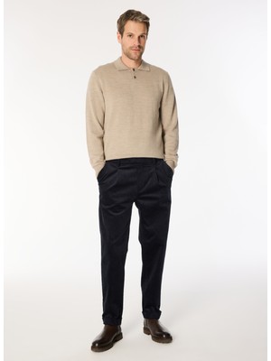 Alpha Studio Orta Bel Normal Paça Slim Fit Lacivert Erkek Pantolon AU-7390Q Pants Woven