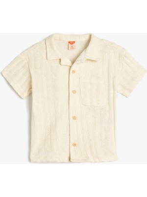 Koton Kısa Kollu Pamuklu Tek Cepli Basic Oversize Polo Yaka Tişört