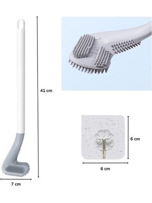 Hobibahçem Silikon WC Klozet Mutfak Temizlik Fırçası