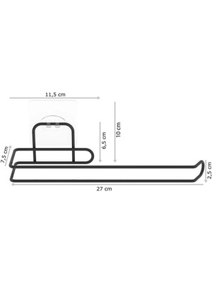 Hobibahçem Yapışkanlı Krom Paslanmaz Metal Havlu Kağıtlık