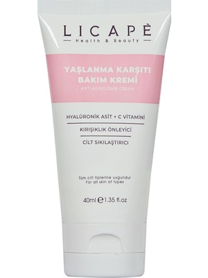 Licape Yaşlanma Karşıtı Bakım Kremi 40ml