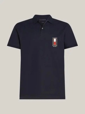 Tommy Hilfiger Dikey Bayrak Polo Yaka Tişört Lacivert