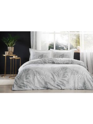 Yeni Urg  Çift Kişilik Nevresim Takımı Frunze Gri Kampanya