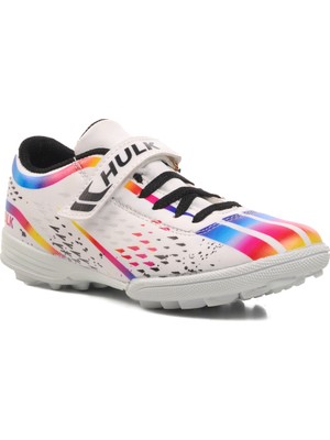 Hulk Beyaz-Beyaz Çocuk Halı Saha Ayakkabısı