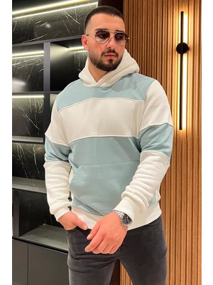 Mishar İtalia Kapüşonlu Üç Iplik Şardonlu Erkek Sweatshirt