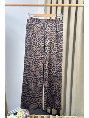 İlkimay.com Nera Leopar Desen Pantolon 1323 - Siyah