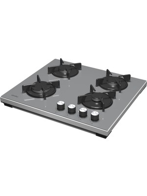 Simfer T3049N 4g Gri Set Üstü Emaye Izgara Cam Ocak