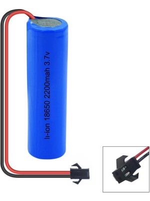 Efcell Şarjlı Pil 18650 3.7 Volt 2200 Mah Li-Ion Siyah Soket