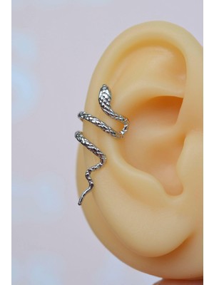 Sacce Scarves & Accessories Yılan Earcuff Yılan Model Sıkıştırmalı Kıkırdak Küpesi