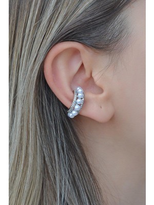 Sacce Scarves & Accessories İncili Sıkıştırma Kıkırdak Küpe Earcuff