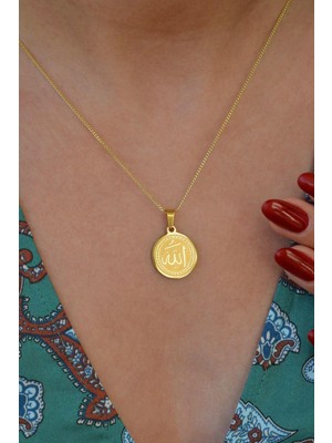 Sacce Scarves & Accessories Allah Yazılı Madalyon Kolye
