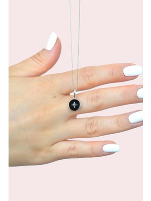 Sacce Scarves & Accessories Gümüş Renkli Kutup Yıldızı Kolye